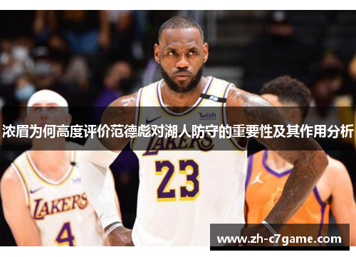 浓眉为何高度评价范德彪对湖人防守的重要性及其作用分析
