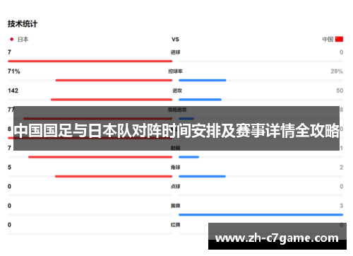 中国国足与日本队对阵时间安排及赛事详情全攻略
