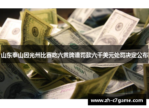山东泰山因光州比赛吃六黄牌遭罚款六千美元处罚决定公布 山东泰山因光州比赛吃六黄牌遭罚款六千美元处罚决定公布